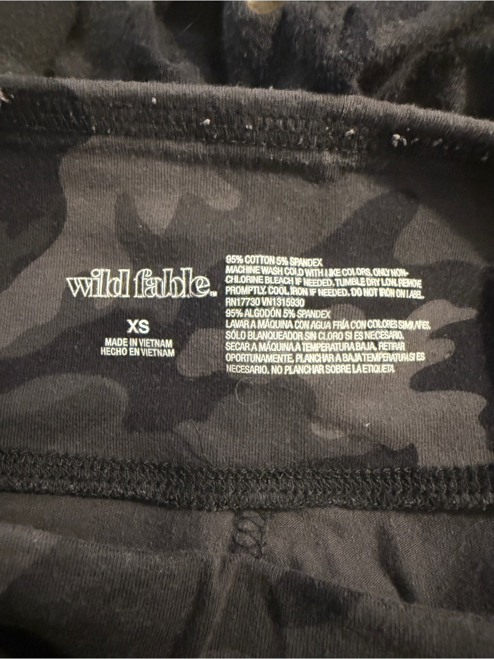 wild fable Black & Charcoal Camo High-Rise Leggings - Picture 4 of 4